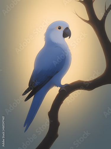 parrot comic art illustration style photo