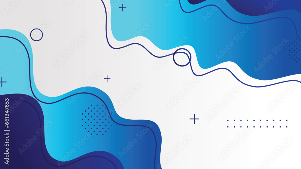 White and blue gradient dynamic fluid shapes abstract background