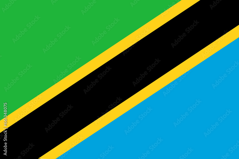 Flag of Tanzania.National symbols of Tanzania. Icon of Tanzania. Flag of Tanzania.National symbols of Tanzania. Icon of Tanzania.