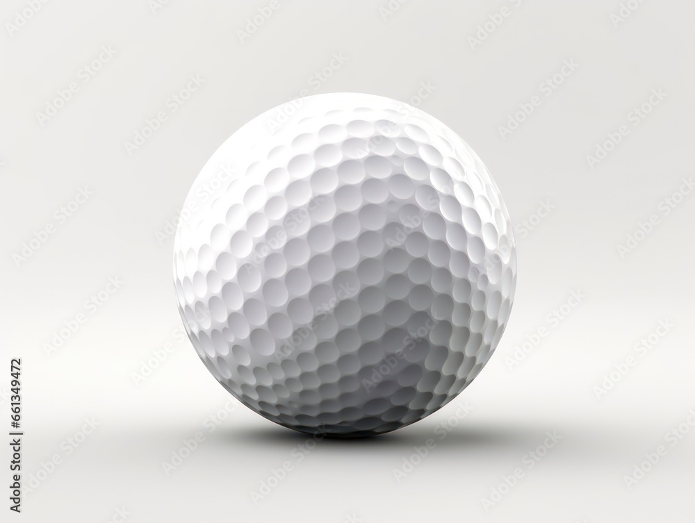 Golf ball isolated on white background. 3D rendering. Computer digital drawing. Studio shot. Golf ball isolated on white background. 3D rendering. Computer digital drawing. Studio shot.