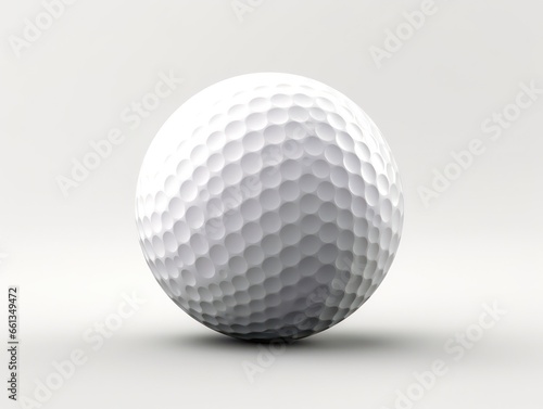 Golf ball isolated on white background. 3D rendering. Computer digital drawing. Studio shot. 