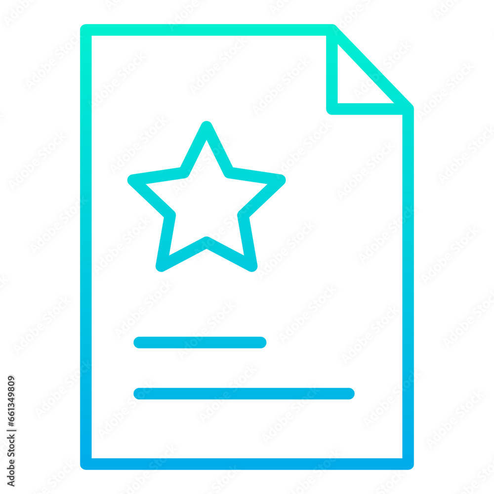 Outline Gradient Important Document icon Outline Gradient Important Document icon