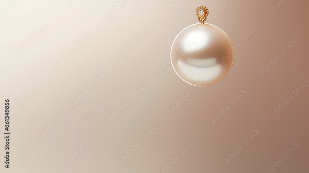 Pearl pendant with gold crown on pink background. Round white pearl on thin gold chain. Light pink gradient backdrop. Perfect for themes of elegance, luxury and beauty. Pearl pendant with gold crown on pink background. Round white pearl on thin gold chain. Light pink gradient backdrop. Perfect for themes of elegance, luxury and beauty.