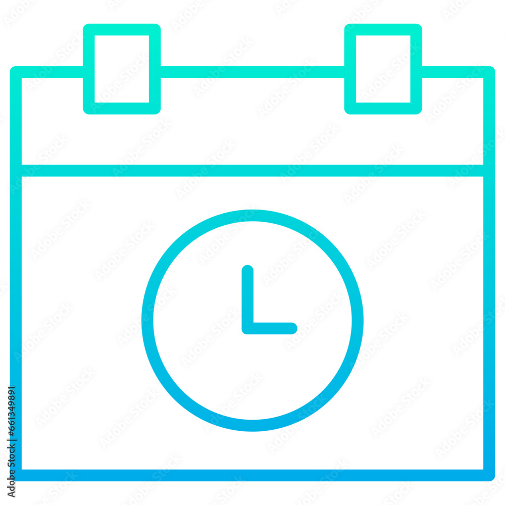 Outline Gradient Schedule icon Outline Gradient Schedule icon