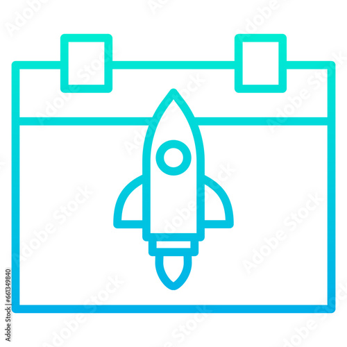 Outline Gradient  Launch Date icon