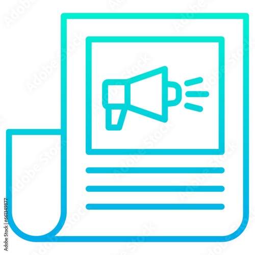 Outline Gradient News icon