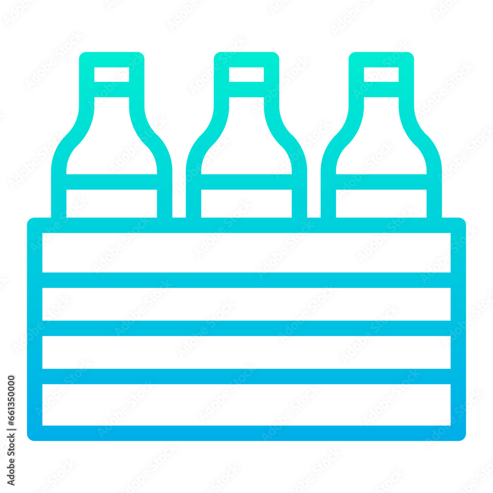 Outline Gradient Milk Crate icon Outline Gradient Milk Crate icon