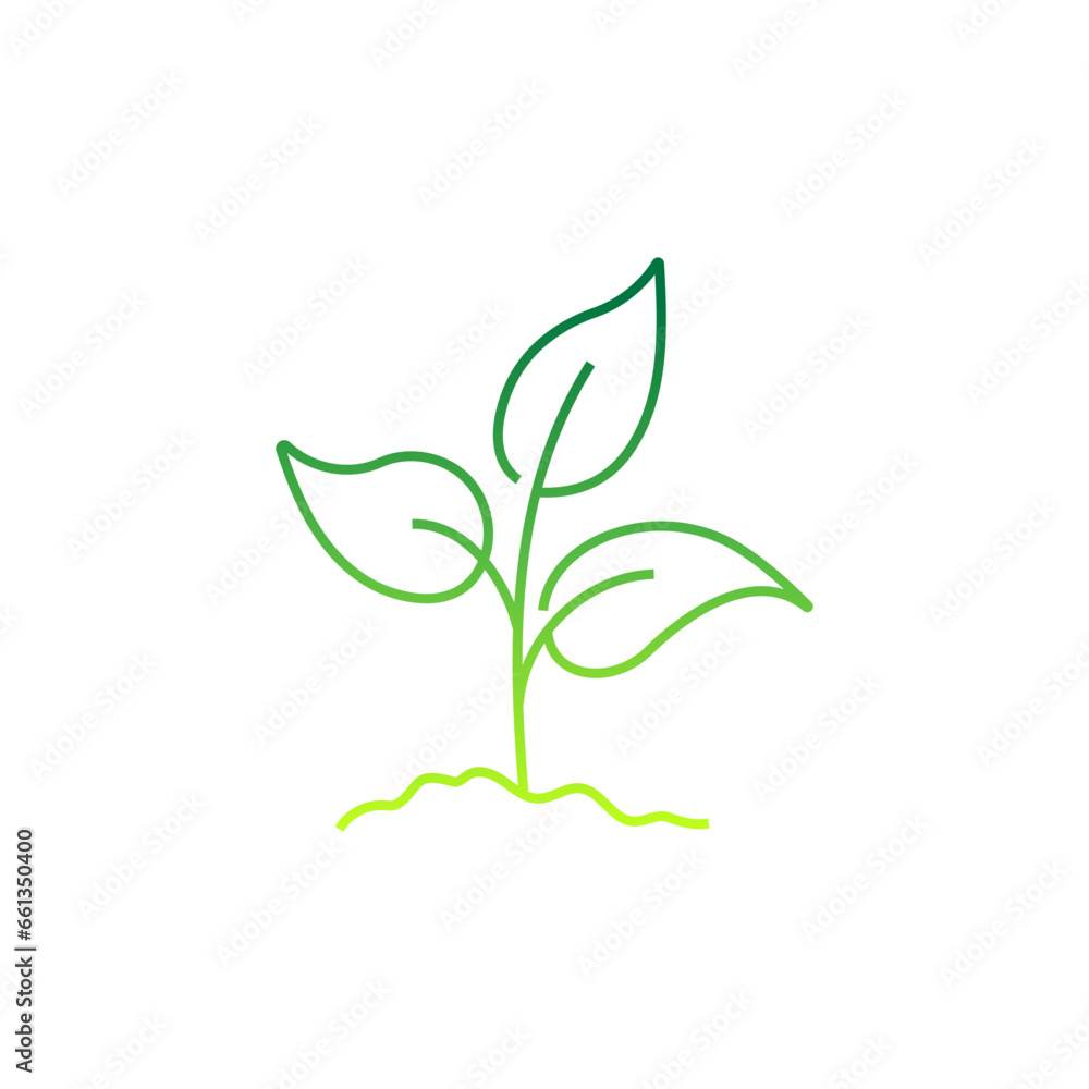 Plant icon. Ecology concept. Vector illustration can be used for topics like environment, nature, ecology Plant icon. Ecology concept. Vector illustration can be used for topics like environment, nature, ecology