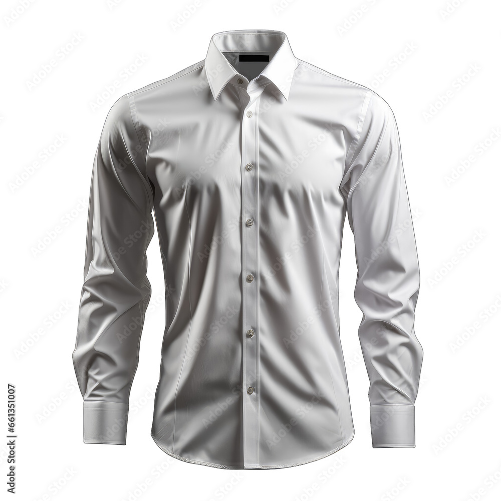 Formal shirt with button down collar isolated on a transparent background Formal shirt with button down collar isolated on a transparent background