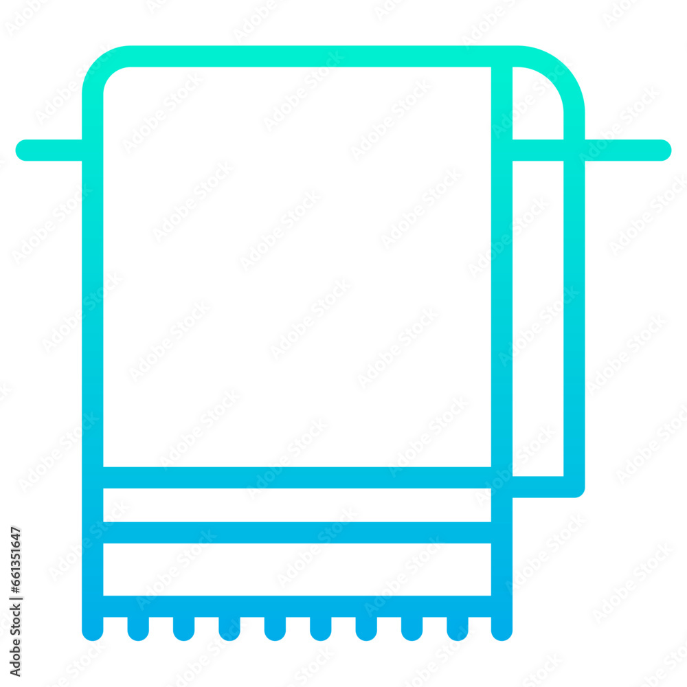 Outline Gradient Towel icon Outline Gradient Towel icon