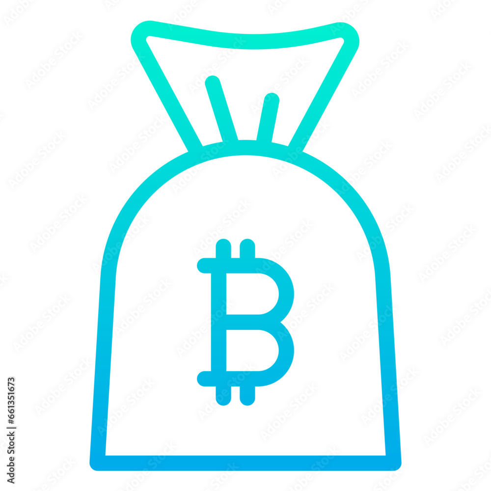 Outline Gradient Office Bag icon Outline Gradient Office Bag icon