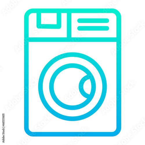 Outline Gradient Laundry cloth icon