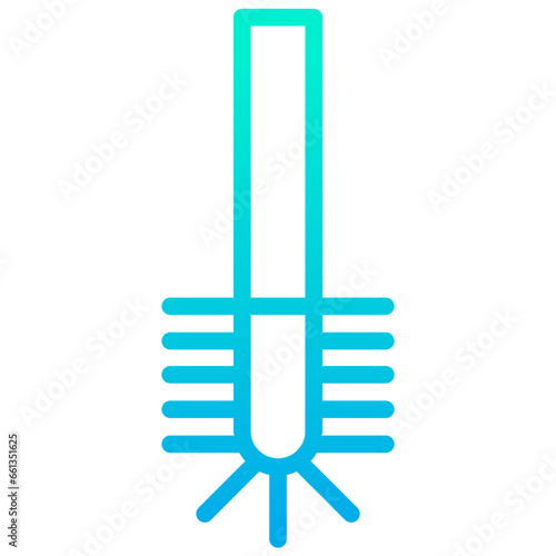 Outline Gradient Toilet brush icon