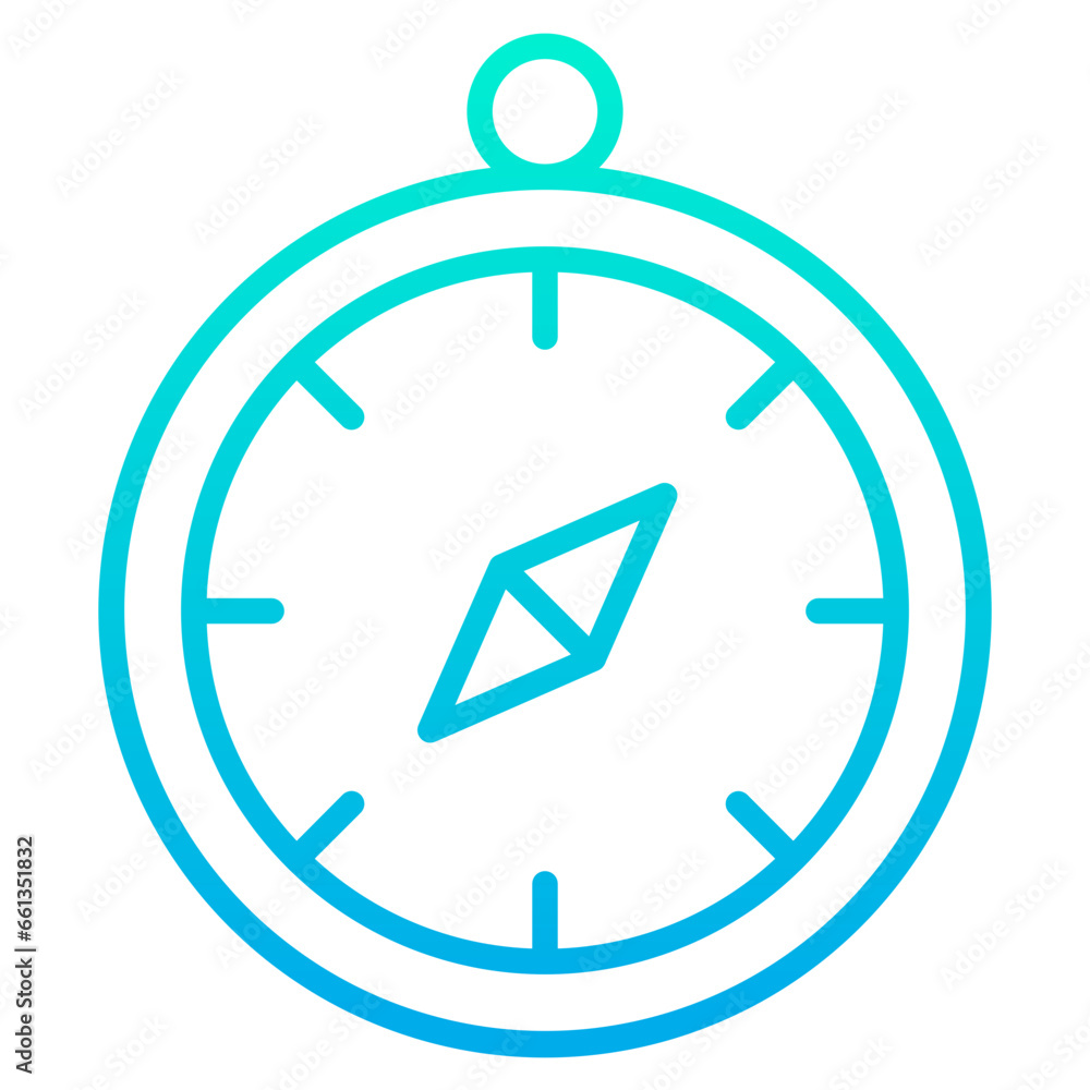 Outline Gradient Compass icon Outline Gradient Compass icon