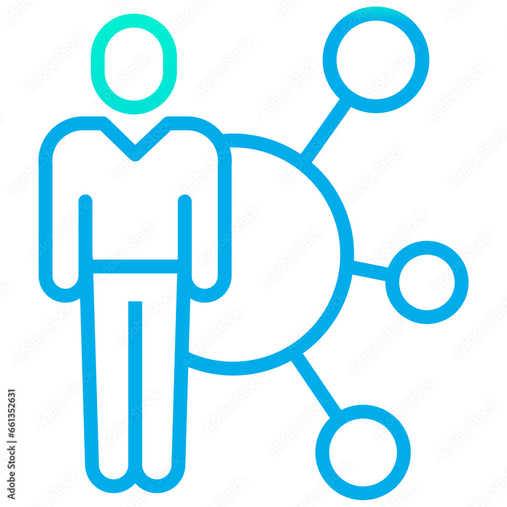 Outline Gradient Boss Networking icon Outline Gradient Boss Networking icon