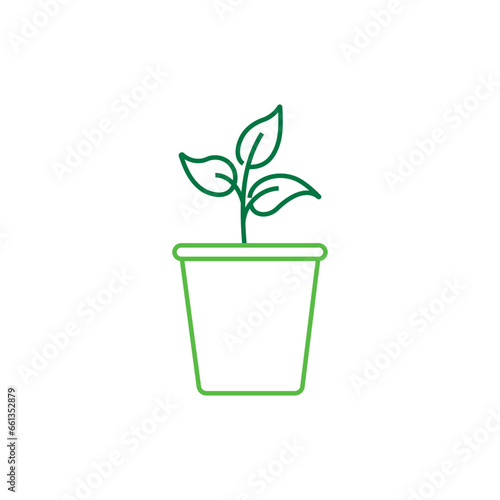 Plant in pot icon