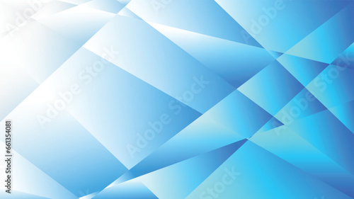 Blue and white gradient polygon abstract background