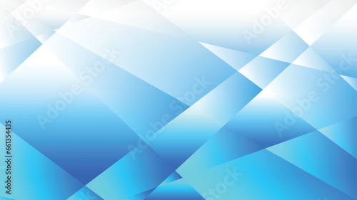 Blue and white gradient polygon abstract background