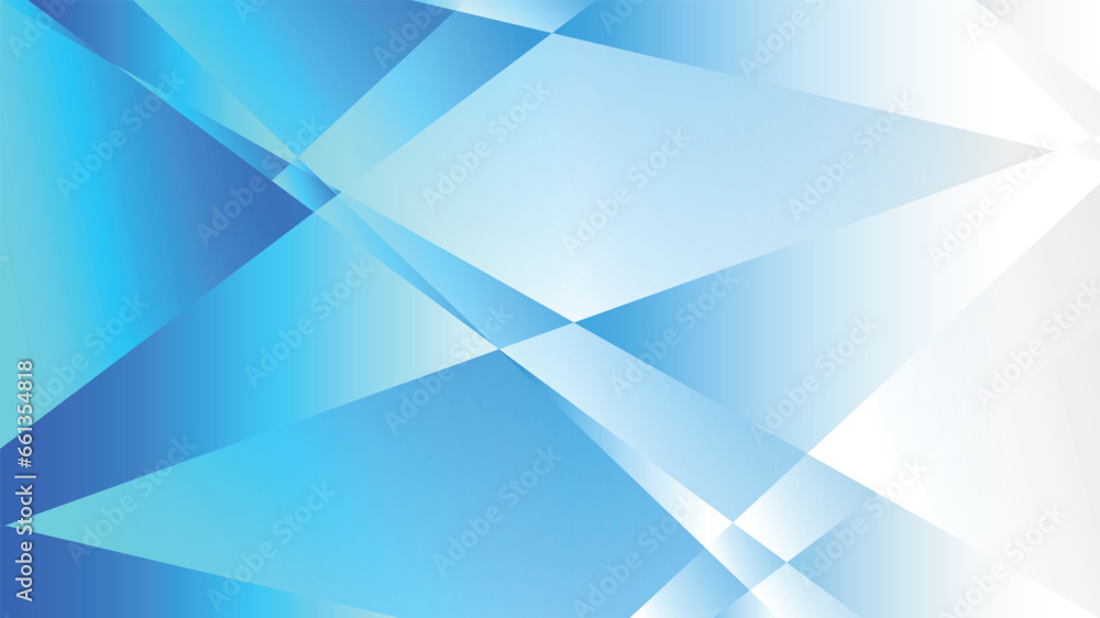 Obraz premium Blue and white gradient polygon abstract background