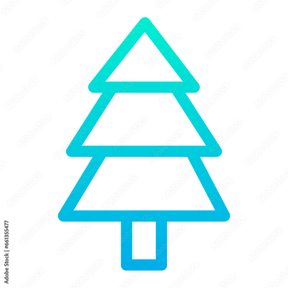 Outline Gradient Tree icon Outline Gradient Tree icon