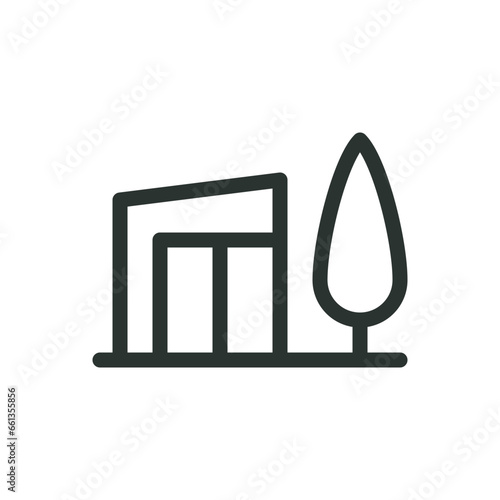 Glamping house isolated icon, glamping hotel vector icon with editable stroke