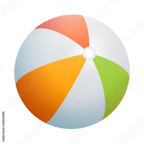 Vector colorful beach ball on white background © Nganhaycuoi
