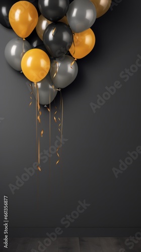 Dark Grey Birthday Balloons for Celebration