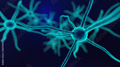 Neurons brain cell medical background.