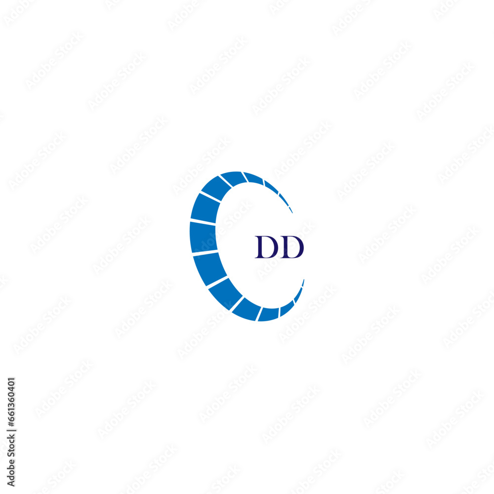 DD logo. D D design. White DD letter. DD, D D letter logo design. Initial letter DD linked circle uppercase monogram logo. D D letter logo vector design. 