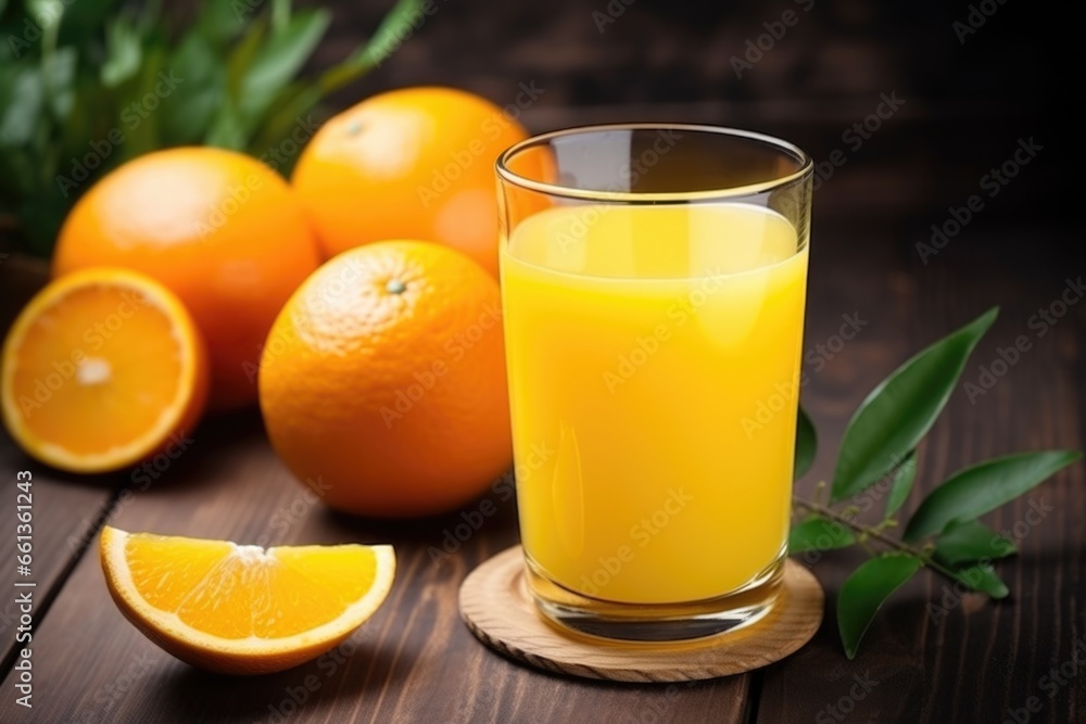 freshly squeezed orange juice in a glass freshly squeezed orange juice in a glass