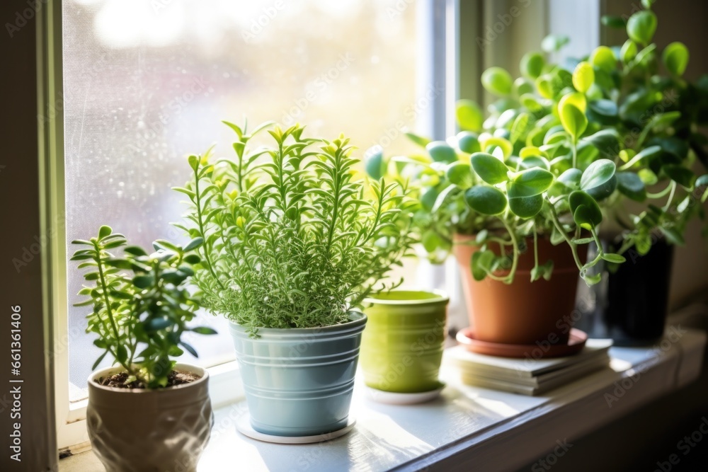 small jade plants by a bright loft apartment window small jade plants by a bright loft apartment window