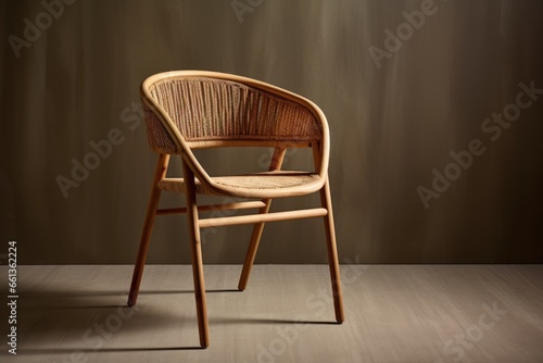 Wallpaper Mural bamboo-inspired chair with a woven seat Torontodigital.ca