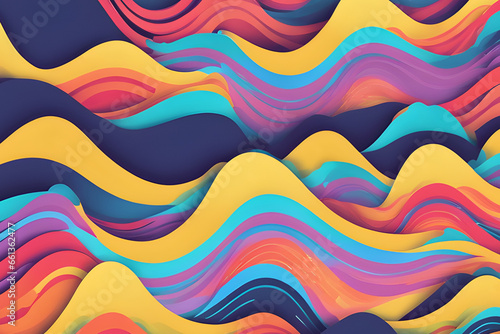 Abstract colorful wave background.