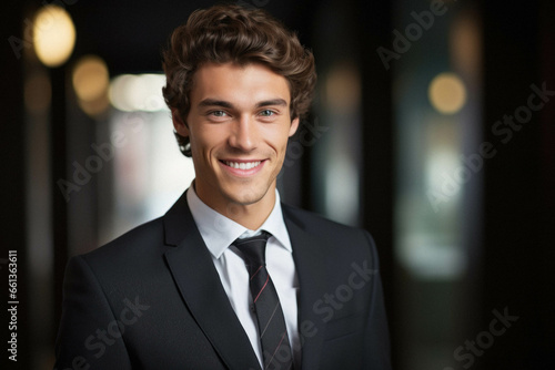Portrait of a confident handsome young businessman.
