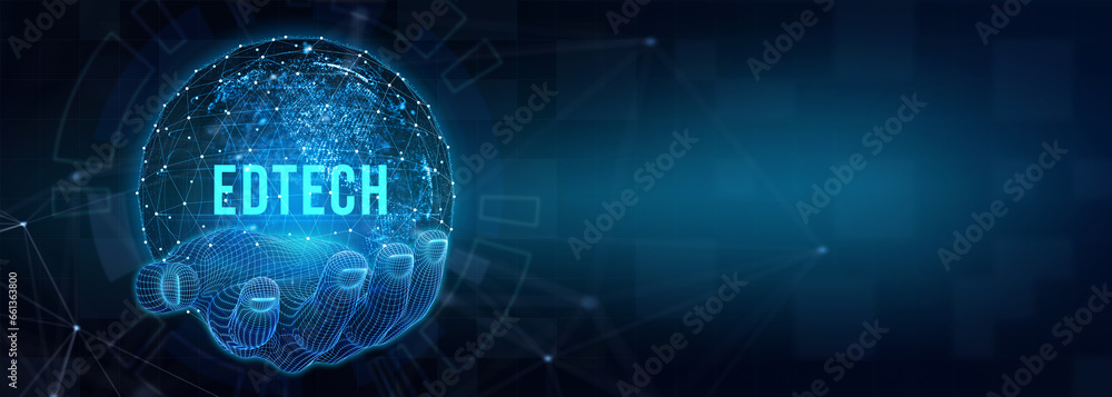 Business, Technology, Internet and network concept. E-learning Education Internet Technology Webinar Online Courses concept. 3d illustration Business, Technology, Internet and network concept. E-learning Education Internet Technology Webinar Online Courses concept. 3d illustration