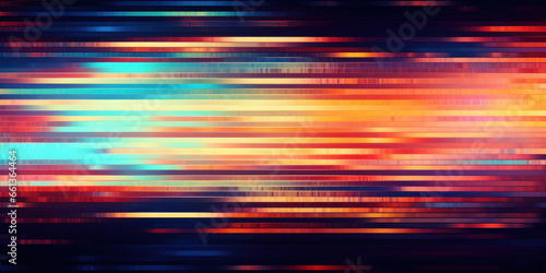 Abstract speed motion blurred striped glitch background.