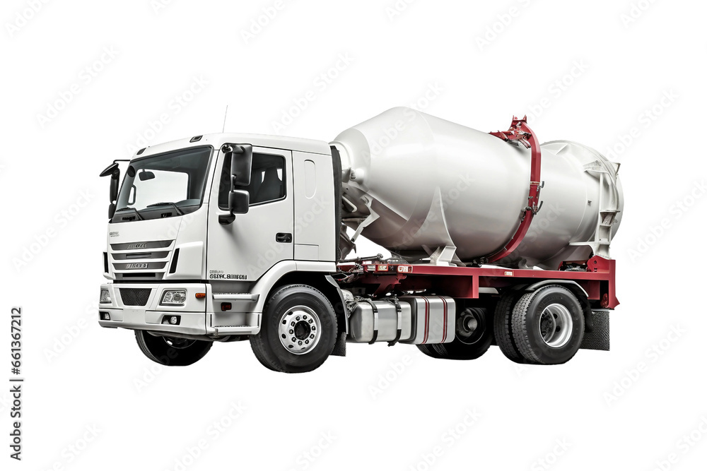Professional Concrete Mixing System Isolated on Transparent Background