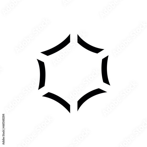 Abstract logo vector image. black and white shield with wings