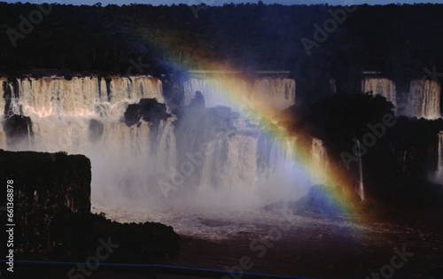 The Iguazu Falls are the largest waterfall system in the world. Stretching almost 3km along the border of Argentina and Brazil.