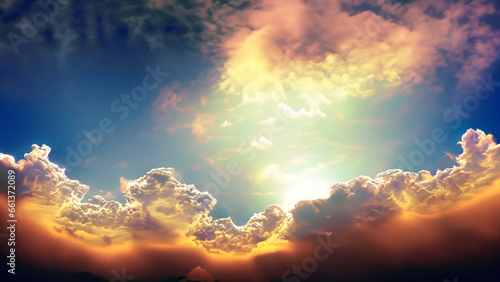 神秘的な雰囲気の雲の多い空