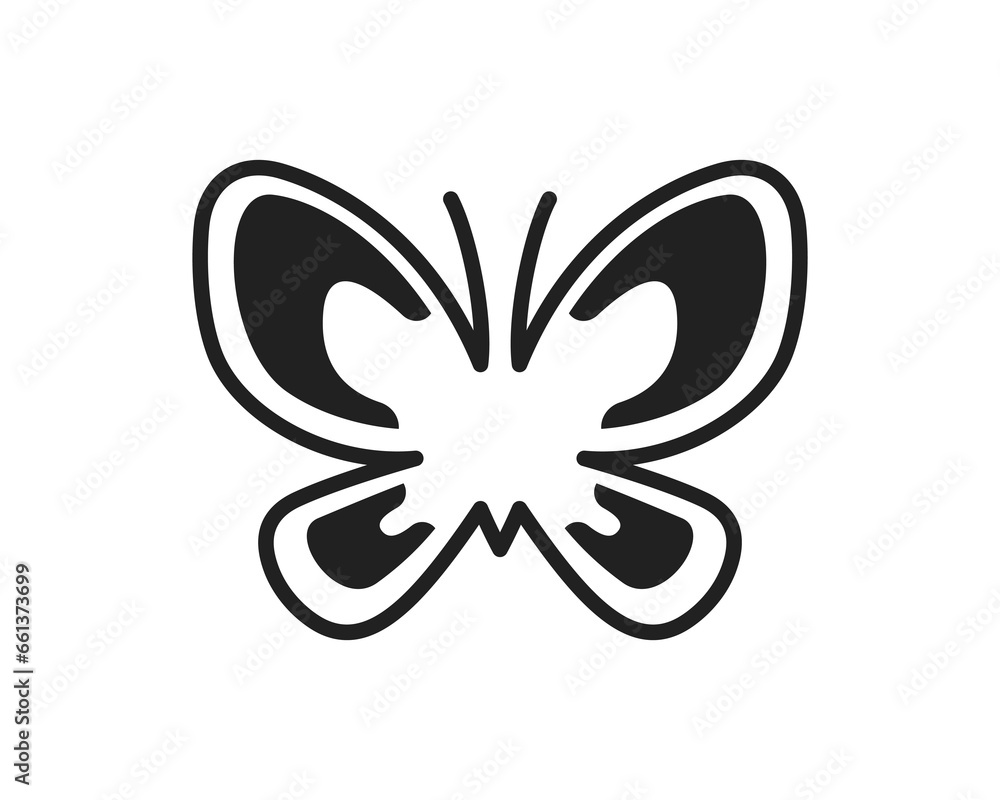 Spotted wings butterfly vector illustration Spotted wings butterfly vector illustration