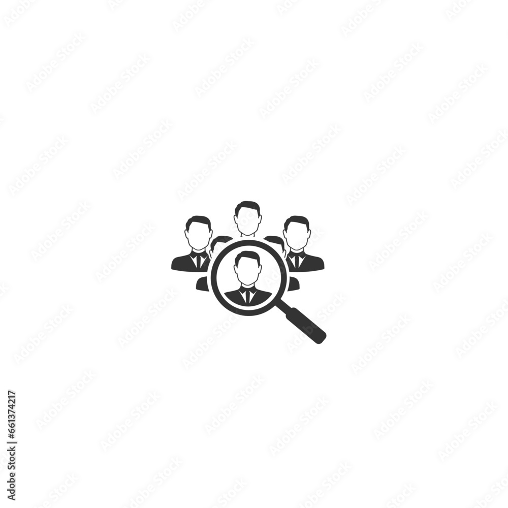 Find the right person for the job concept with business, businessman. Vector illustration Find the right person for the job concept with business, businessman. Vector illustration