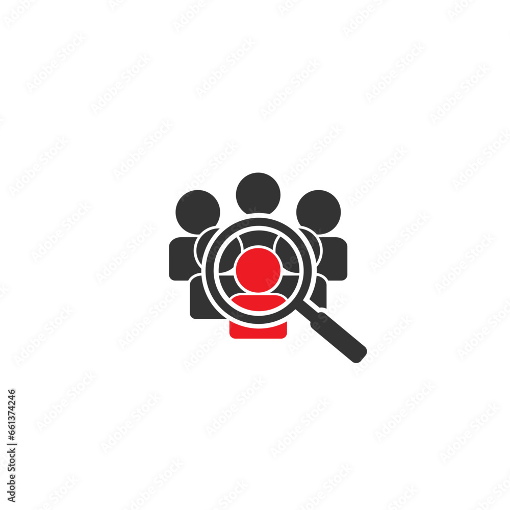 Find the right person for the job concept with business, businessman. Vector illustration Find the right person for the job concept with business, businessman. Vector illustration