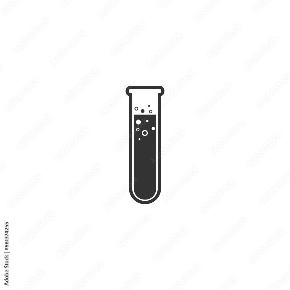Flask Tube Chemical Laboratory Icon Vector Flask Tube Chemical Laboratory Icon Vector