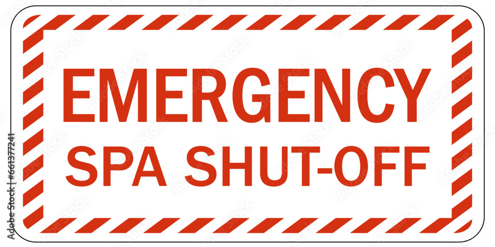 Water shut off sign and labels Water shut off sign and labels