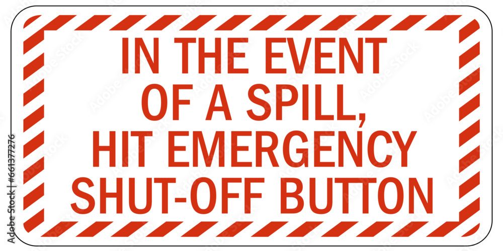 Water shut off sign and labels Water shut off sign and labels