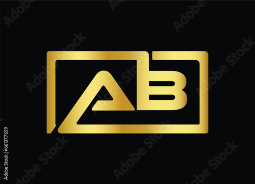 AB letter logo design and monogram logo