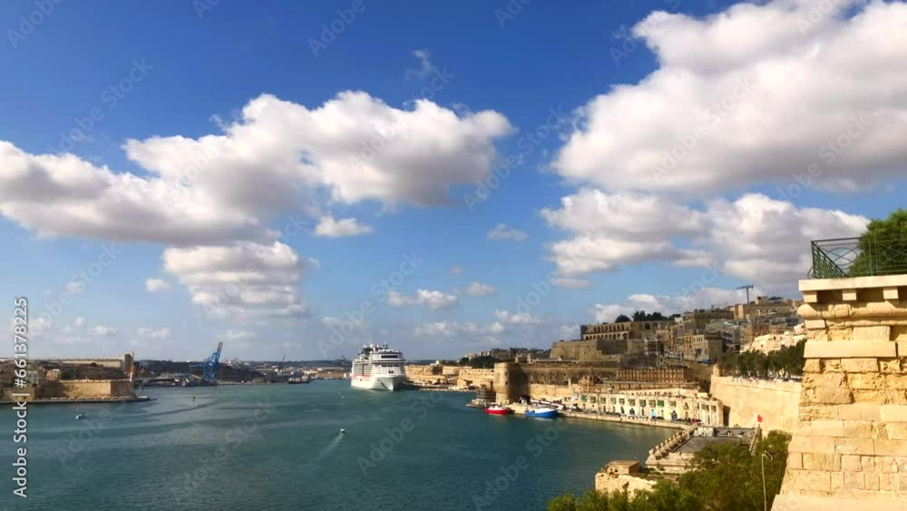 View of the Grand Harbour. Mediterranean Sea. Valletta, Malta. View of the Grand Harbour. Mediterranean Sea. Valletta, Malta.