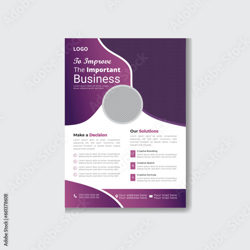  Modern creative business flyer template set, abstract business flyer, vector template design .