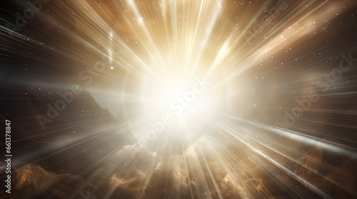 Glitter sparkles rays lights bokeh blur abstract background.AI generated image